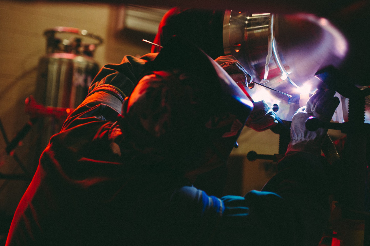 Welder with Helmet