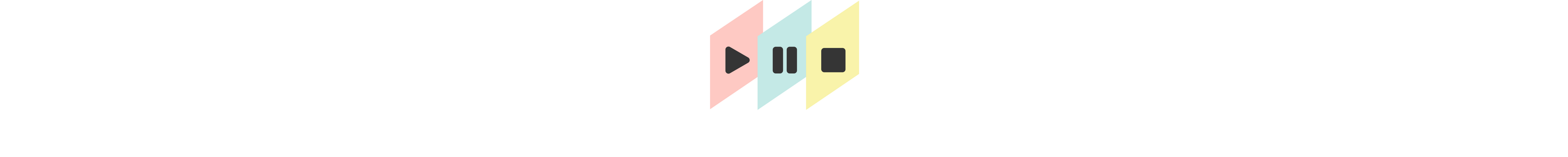 Play Pause and Stop Icons